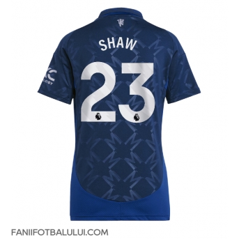 Manchester United Luke Shaw #23 Tricou Fotbal Replică 2024-25 Femei Deplasare